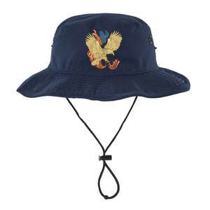 Patriotic American Eagle And United States Flag Legacy Cool Fit Booney Bucket Hat