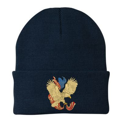 Patriotic American Eagle And United States Flag Beanie