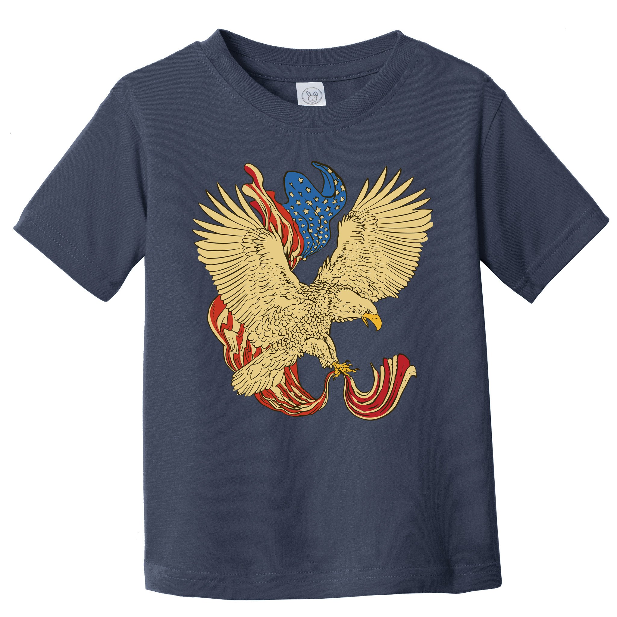 Patriotic American Eagle And United States Flag Toddler T-Shirt