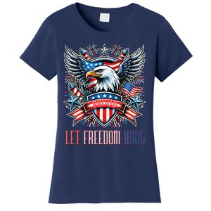 Proud American Eagle Let Freedom Ring Patriotic Design Women's T-Shirt