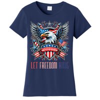 Proud American Eagle Let Freedom Ring Patriotic Design Women's T-Shirt