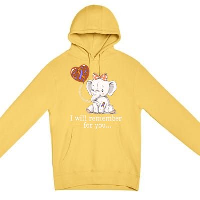 Psoriasis Awareness Elephant Gift Premium Pullover Hoodie