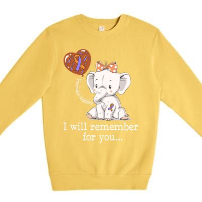 Psoriasis Awareness Elephant Gift Premium Crewneck Sweatshirt