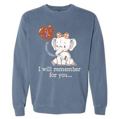 Psoriasis Awareness Elephant Gift Garment-Dyed Sweatshirt