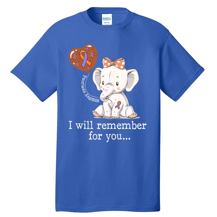 Psoriasis Awareness Elephant Gift Tall T-Shirt