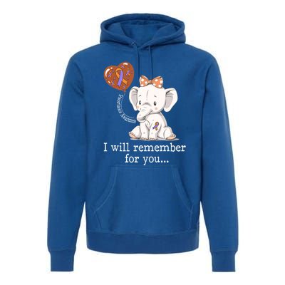 Psoriasis Awareness Elephant Gift Premium Hoodie