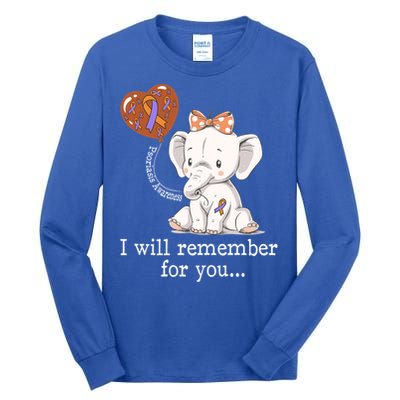 Psoriasis Awareness Elephant Gift Tall Long Sleeve T-Shirt