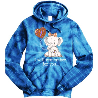 Psoriasis Awareness Elephant Gift Tie Dye Hoodie