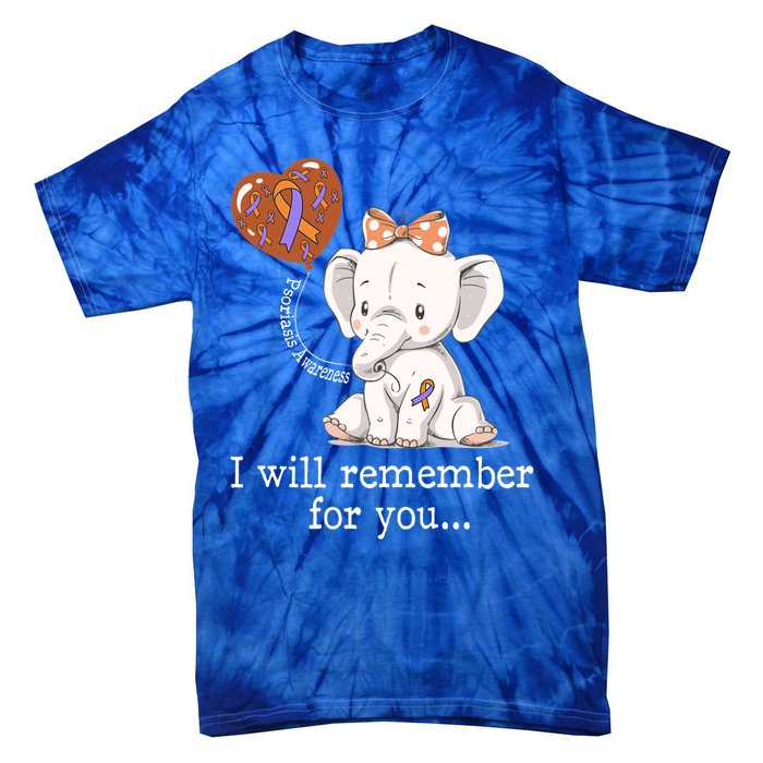 Psoriasis Awareness Elephant Gift Tie-Dye T-Shirt