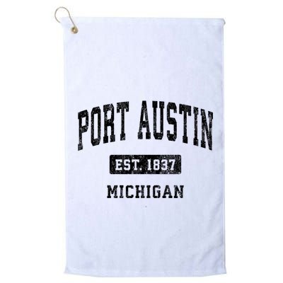 Port Austin Est 1837 Michigan Mi Vintage Established Athletic Sports Design Golf Towel