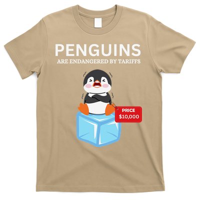 Penguins Are Endangered By Tariffs Funny Penguin T-Shirt