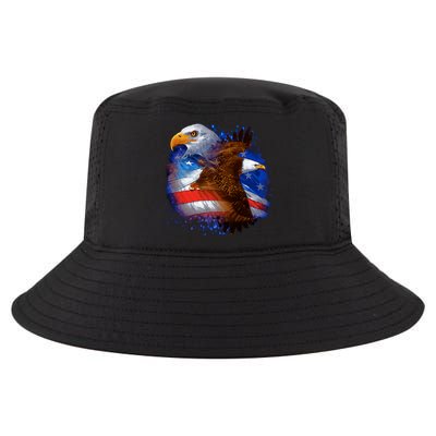 Patriotic American Eagle USA Flag Cool Comfort Performance Bucket Hat