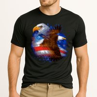 Patriotic American Eagle USA Flag Cooling Performance Crew T-Shirt