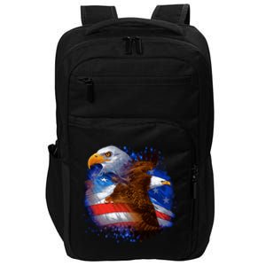 Patriotic American Eagle USA Flag Impact Tech Backpack