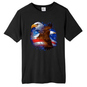 Patriotic American Eagle USA Flag Tall Fusion ChromaSoft Performance T-Shirt