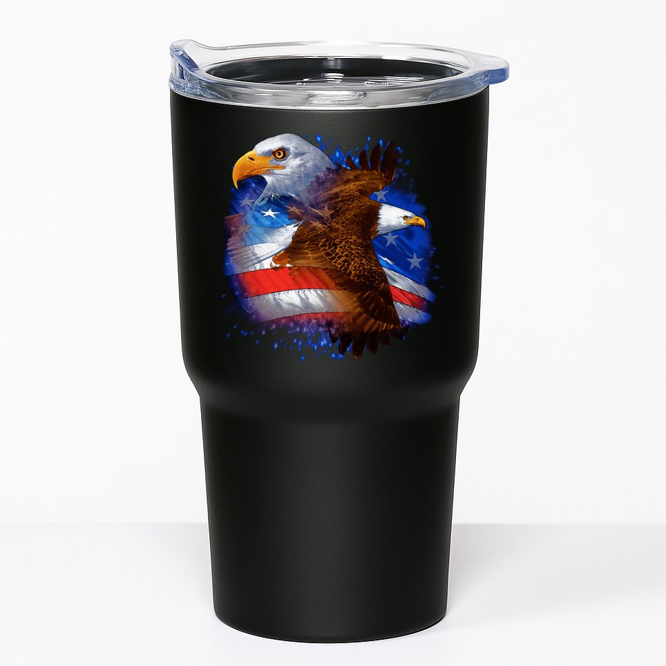 Patriotic American Eagle USA Flag Tumbler