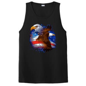 Patriotic American Eagle USA Flag PosiCharge Competitor Tank