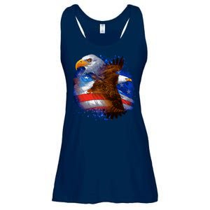 Patriotic American Eagle USA Flag Ladies Essential Flowy Tank