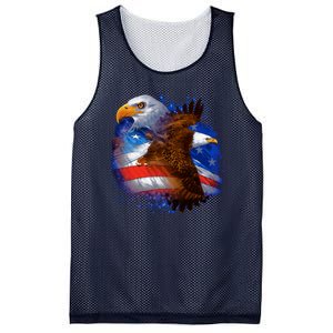 Patriotic American Eagle USA Flag Mesh Reversible Basketball Jersey Tank