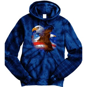 Patriotic American Eagle USA Flag Tie Dye Hoodie