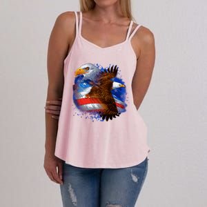 Patriotic American Eagle USA Flag Women's Strappy Tank