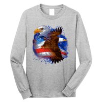 Patriotic American Eagle USA Flag Long Sleeve Shirt