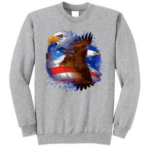 Patriotic American Eagle USA Flag Sweatshirt