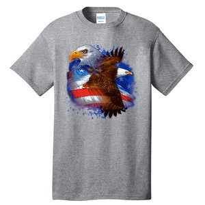 Patriotic American Eagle USA Flag Tall T-Shirt