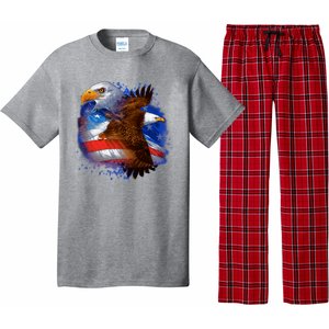 Patriotic American Eagle USA Flag Pajama Set