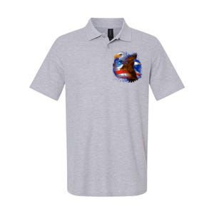 Patriotic American Eagle USA Flag Softstyle Adult Sport Polo