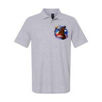 Patriotic American Eagle USA Flag Softstyle Adult Sport Polo