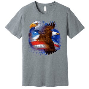 Patriotic American Eagle USA Flag Premium T-Shirt