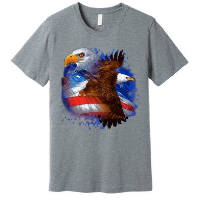 Patriotic American Eagle USA Flag Premium T-Shirt