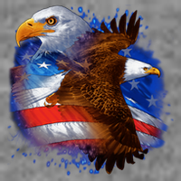 Patriotic American Eagle USA Flag Baby Bodysuit