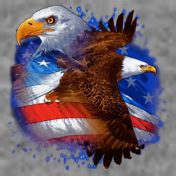 Patriotic American Eagle USA Flag Baby Bodysuit