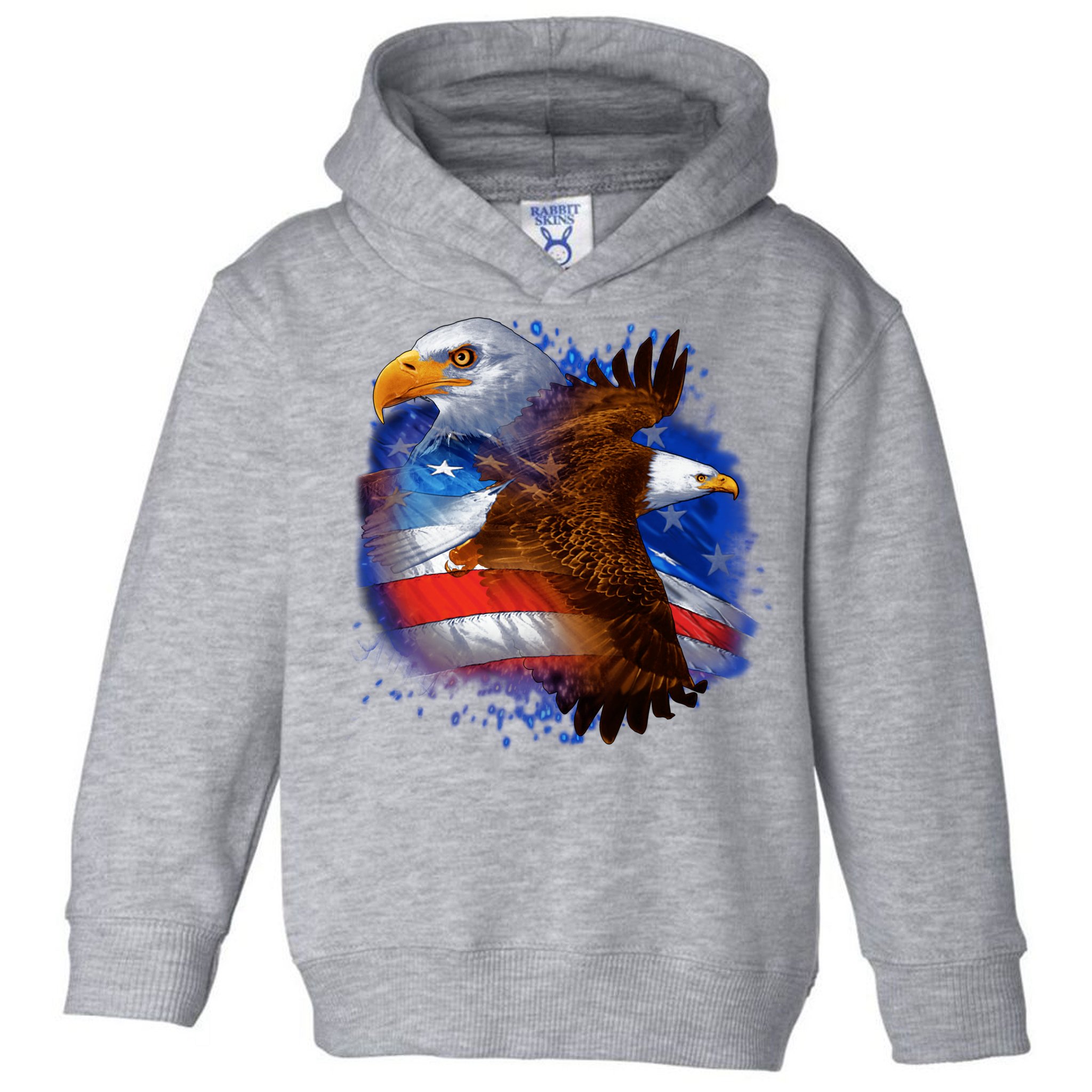 Patriotic American Eagle USA Flag Toddler Hoodie