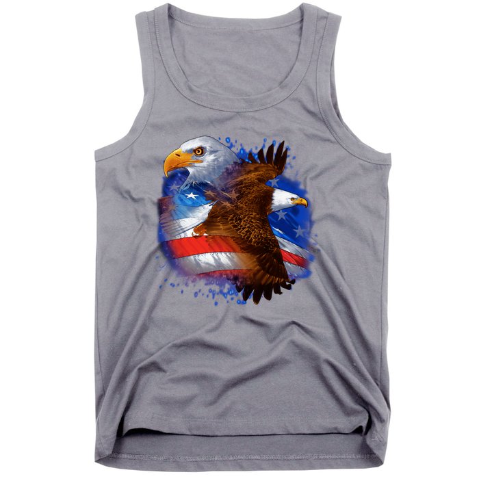 Patriotic American Eagle USA Flag Tank Top