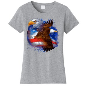 Patriotic American Eagle USA Flag Women's T-Shirt