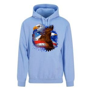 Patriotic American Eagle USA Flag Unisex Surf Hoodie