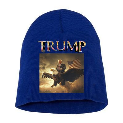 Patriotic American Eagle Election Support Trump And Kamala Gift Short Acrylic Beanie