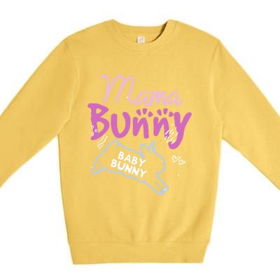 Pregnancy Announcet Easter Bunny Mama Bunny Gift Great Gift Premium Crewneck Sweatshirt