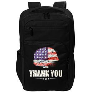 Patriotic American Flag Thank You Great Gift Impact Tech Backpack