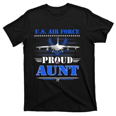 Proud Air Force Aunt Heart US Air Force Military T-Shirt