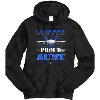 Proud Air Force Aunt Heart US Air Force Military Tie Dye Hoodie