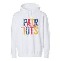 Patriots American Football Team Garment-Dyed Fleece Hoodie