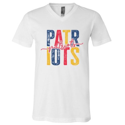 Patriots American Football Team V-Neck T-Shirt