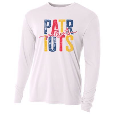 Patriots American Football Team Cooling Performance Long Sleeve Crew