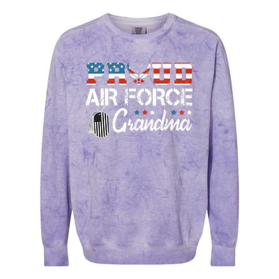 Proud Air Force Grandma US Air Force Military Colorblast Crewneck Sweatshirt