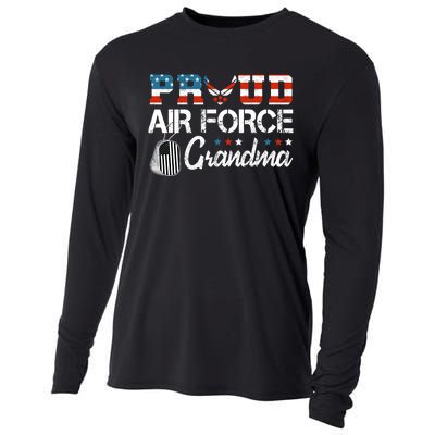 Proud Air Force Grandma US Air Force Military Cooling Performance Long Sleeve Crew