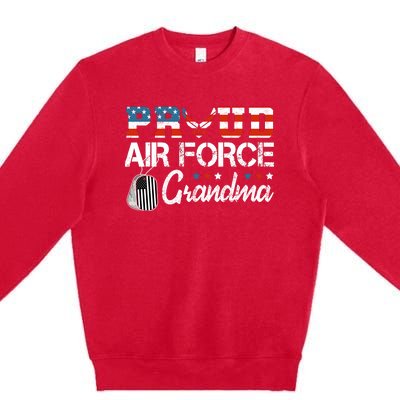 Proud Air Force Grandma US Air Force Military Premium Crewneck Sweatshirt